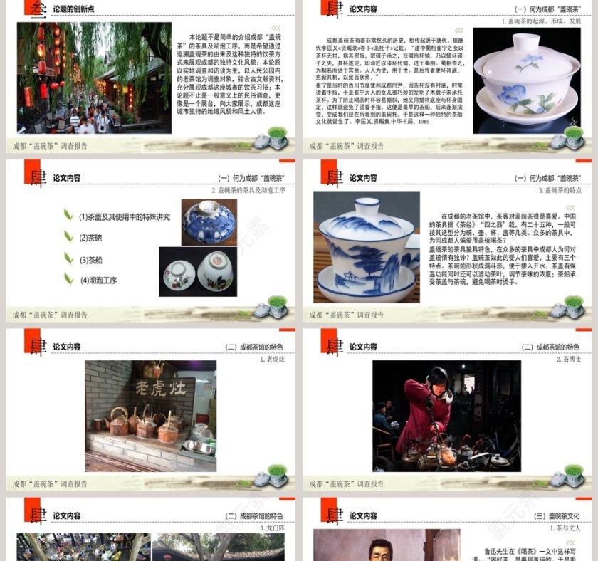 简约大气茶文化“盖碗茶”调查报告第2张