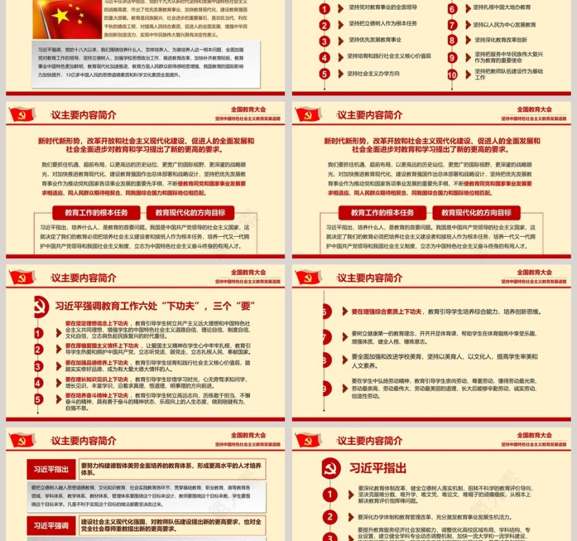 全国教育大会精讲解读PPT模板第3张