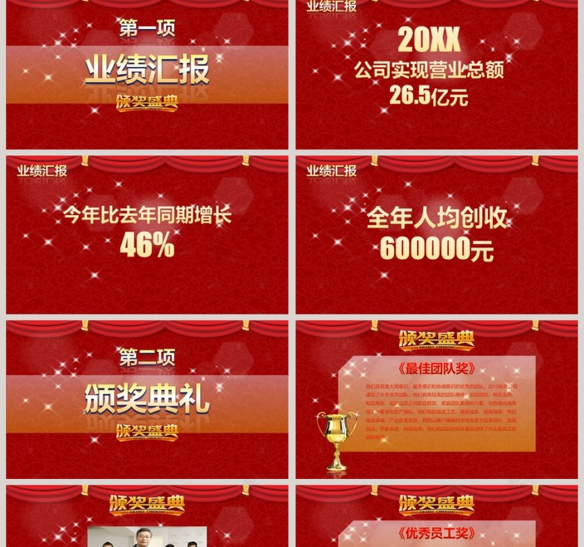 年度优秀员工表彰大会颁奖典礼PPT第2张