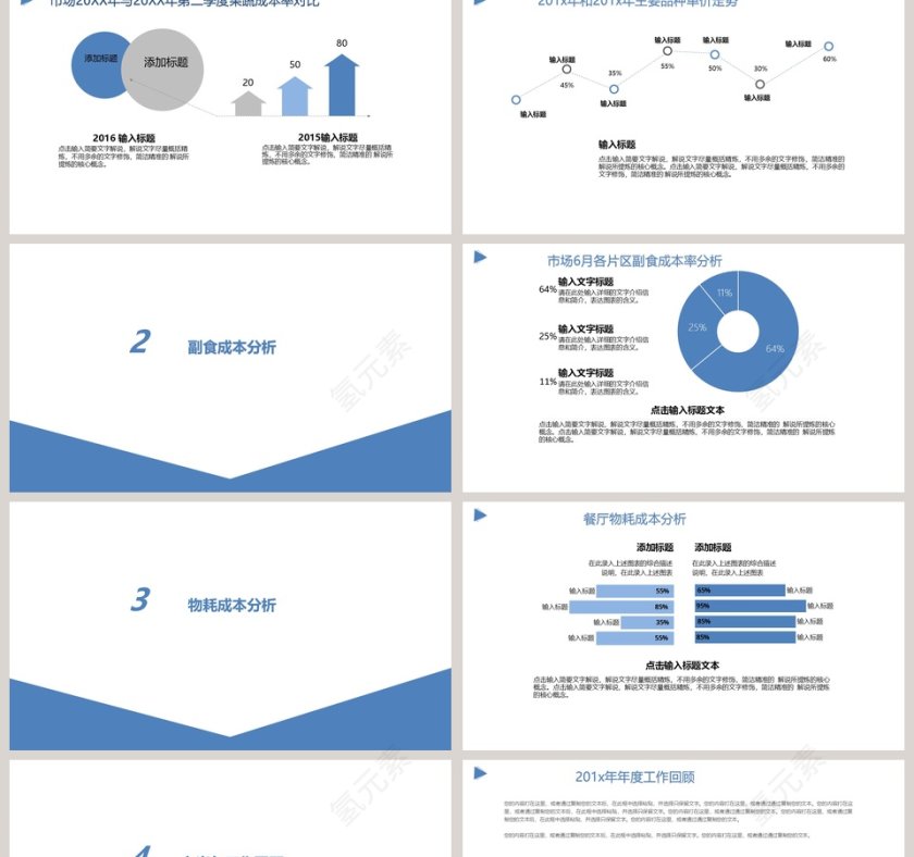 蓝色精美采购报告PPT第2张