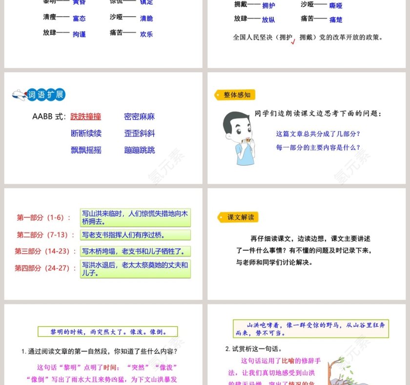 课文解读六年级语文上册桥语文课件PPT第3张