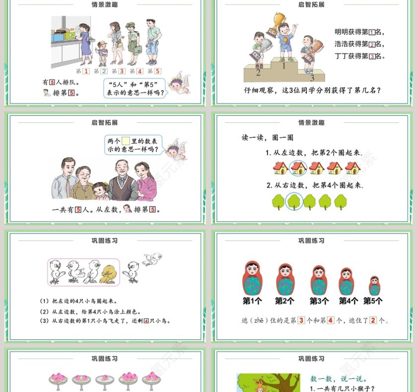 一年级数学1到5的认识和加减法PPT课件第2张