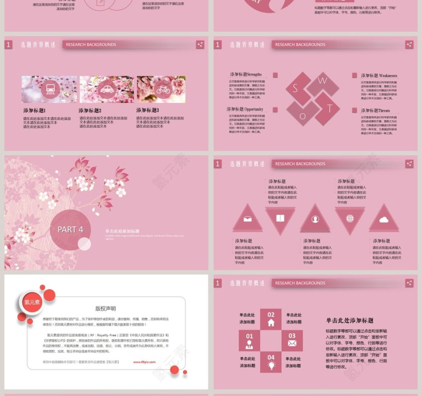 日系粉色系述职报告模板PPT 第4张