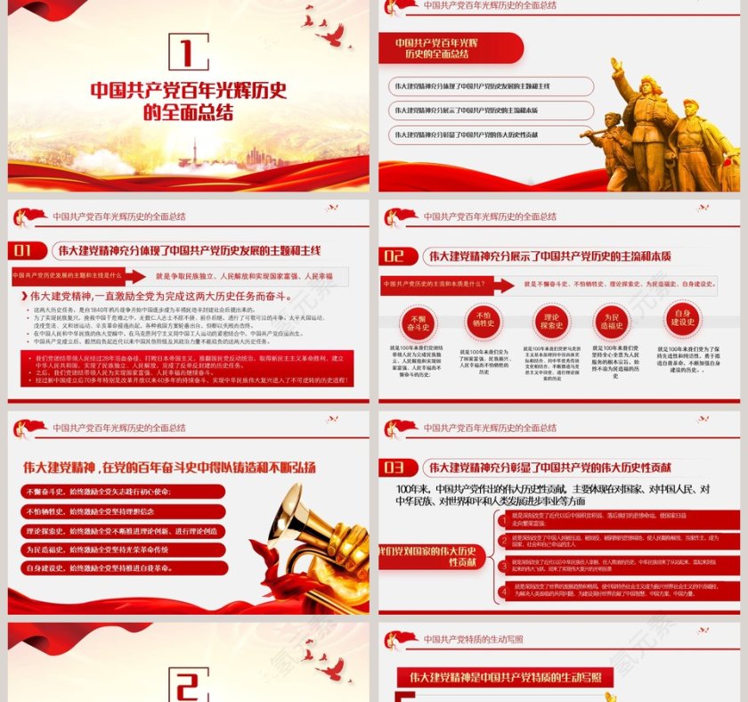 铭记光辉历史传承建党精神专题党课PPT第2张