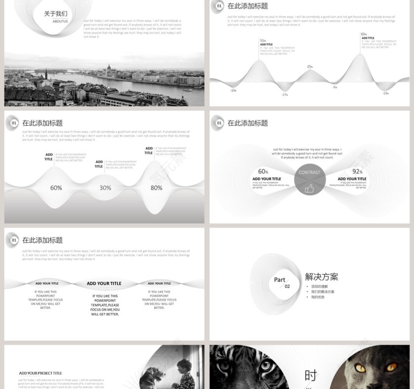 欧美精美简单商业计划书PPT第2张