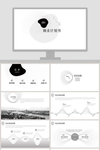 欧美精美简单商业计划书PPT