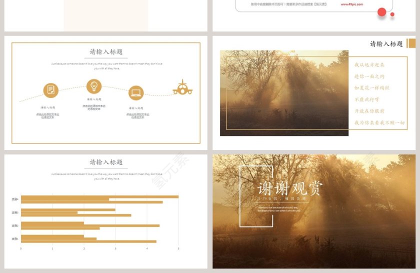 莫羡主题工作总结PPT模板第4张