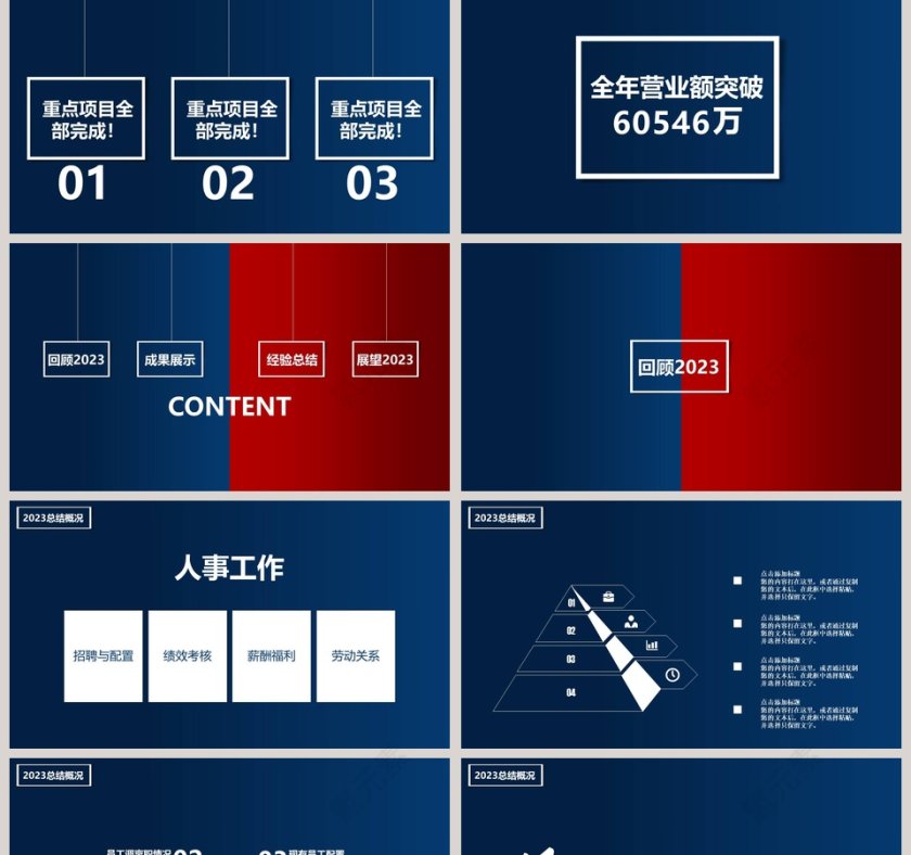 高端大气风格公司年度工作总结报告ppt模板第2张