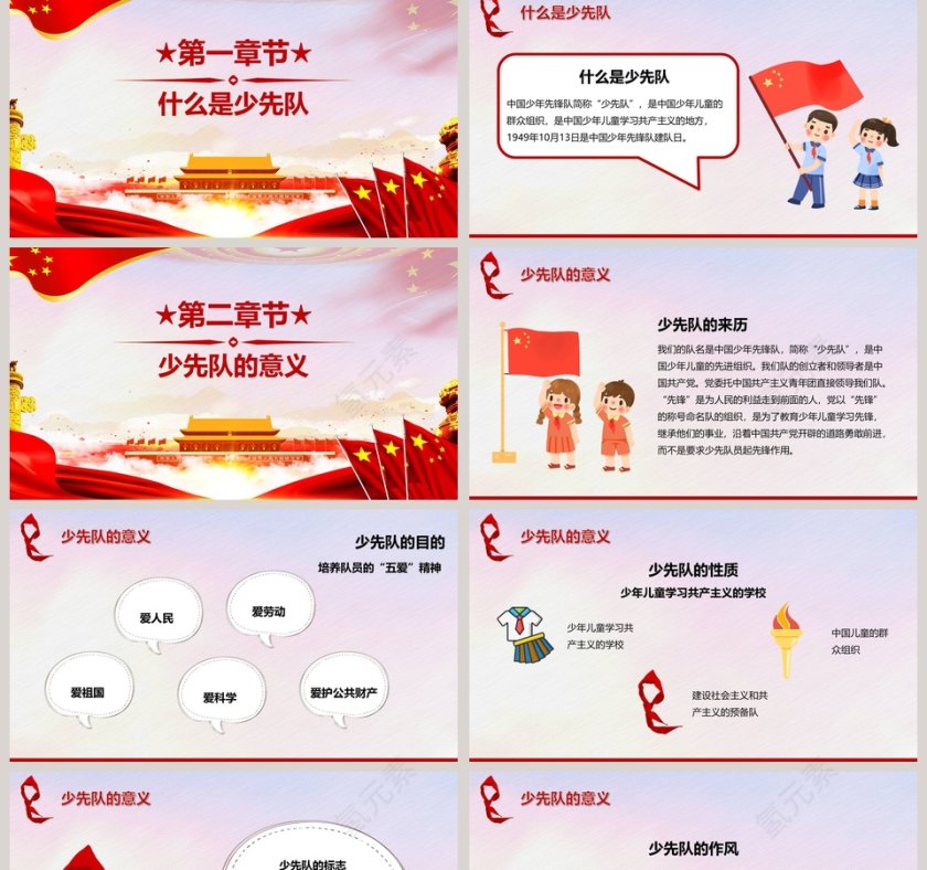 中国少年先锋队建队70周年ppt第2张