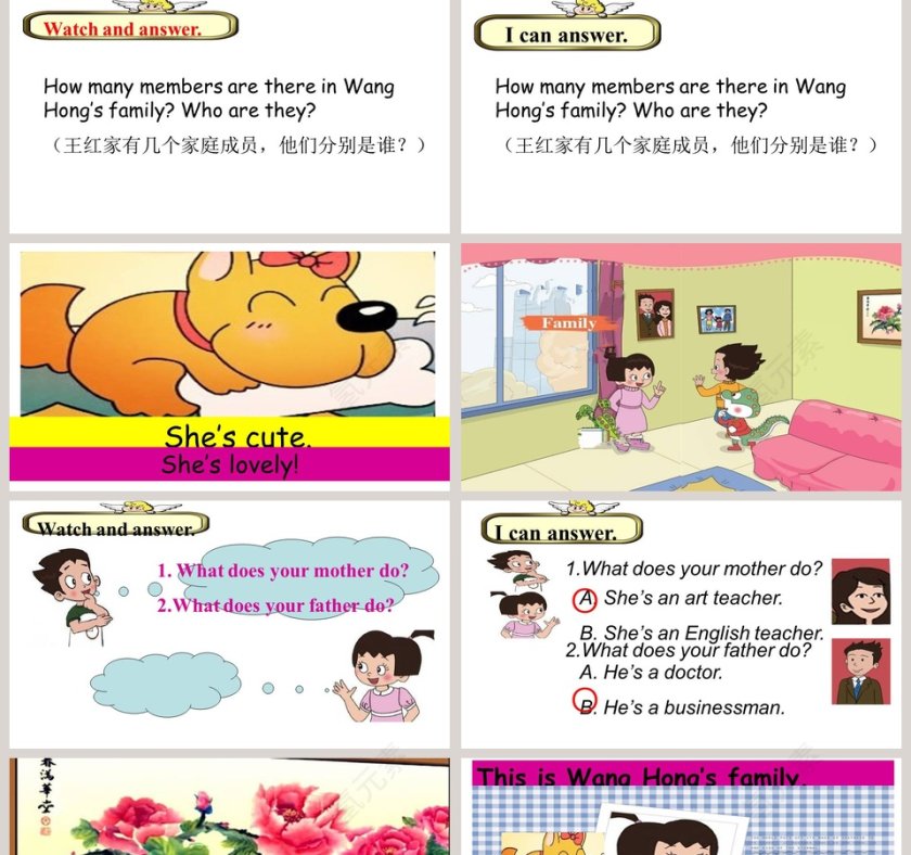 鲁科版英语四年级上册-Unit 6 Family教学ppt课件第2张