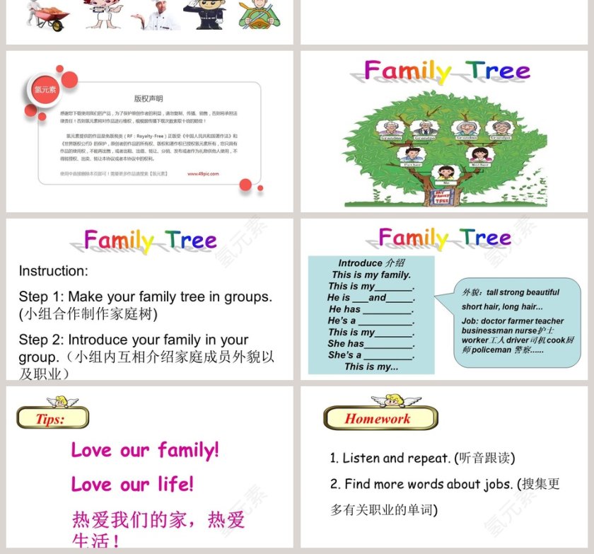 鲁科版英语四年级上册-Unit 6 Family教学ppt课件第4张