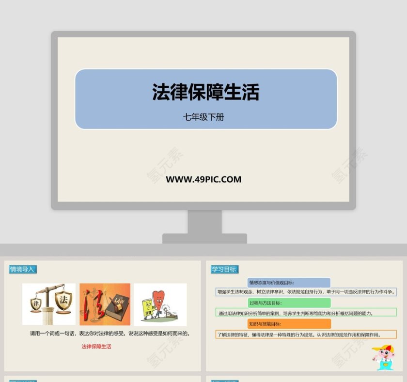 法律保障生活-七年级下册教学ppt课件第1张