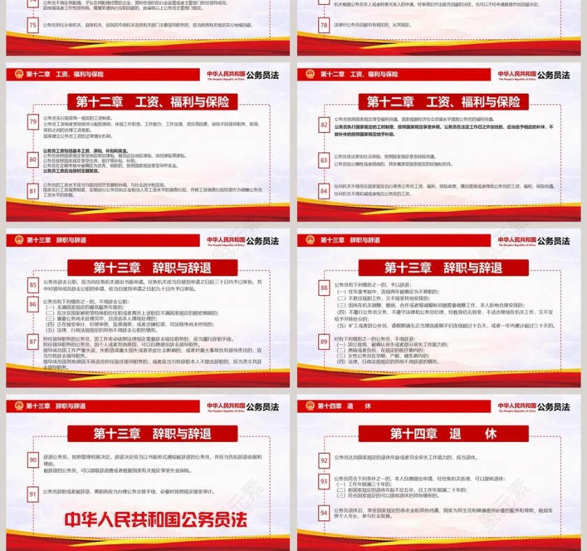微党课中华人民共和国公务员法PPT模板第10张