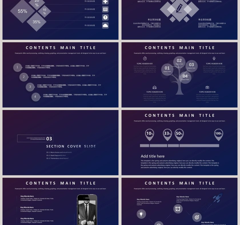 互联网科技模板ppt第3张