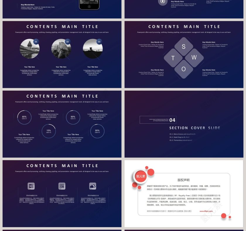 互联网科技模板ppt第4张