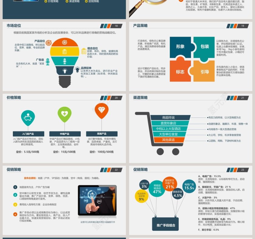 简约20xx年x月营销工作计划PPT模板第4张
