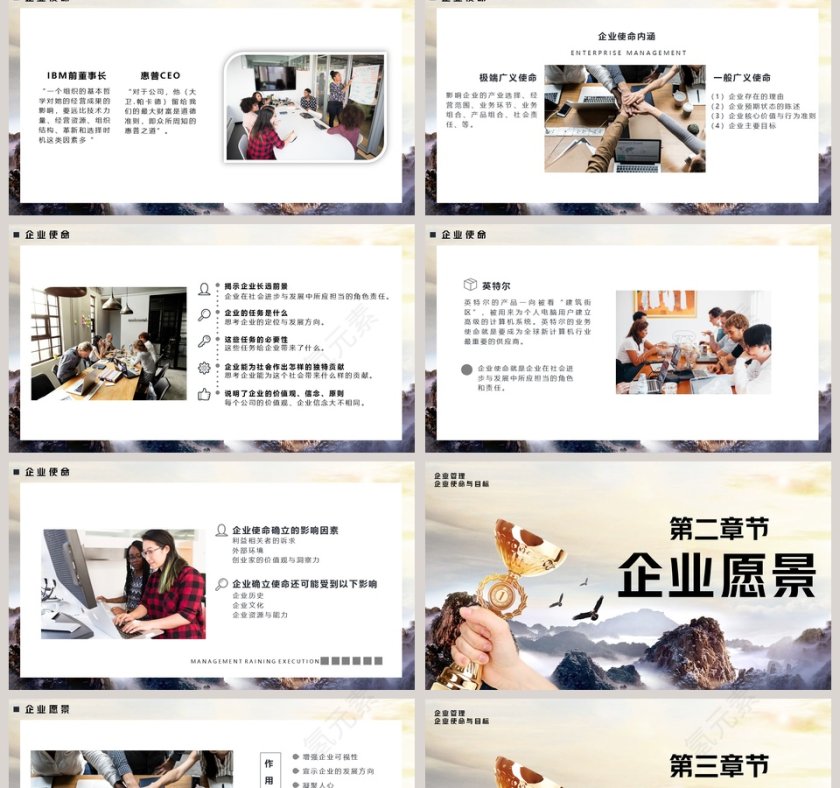 企业管理企业使命与目标PPT模板第2张