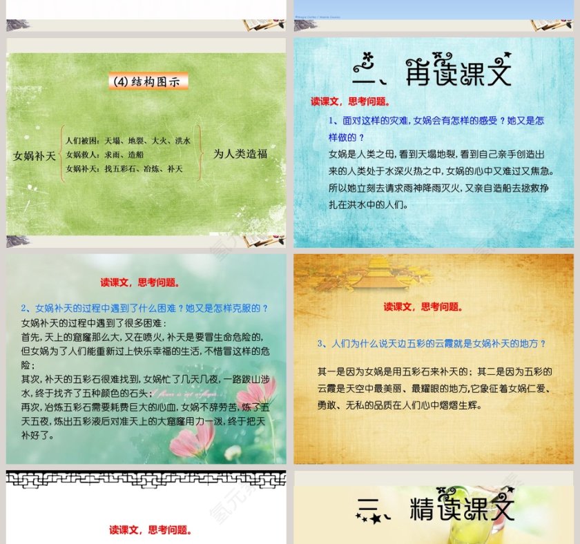 女娲补天神话故事课件PPT第4张