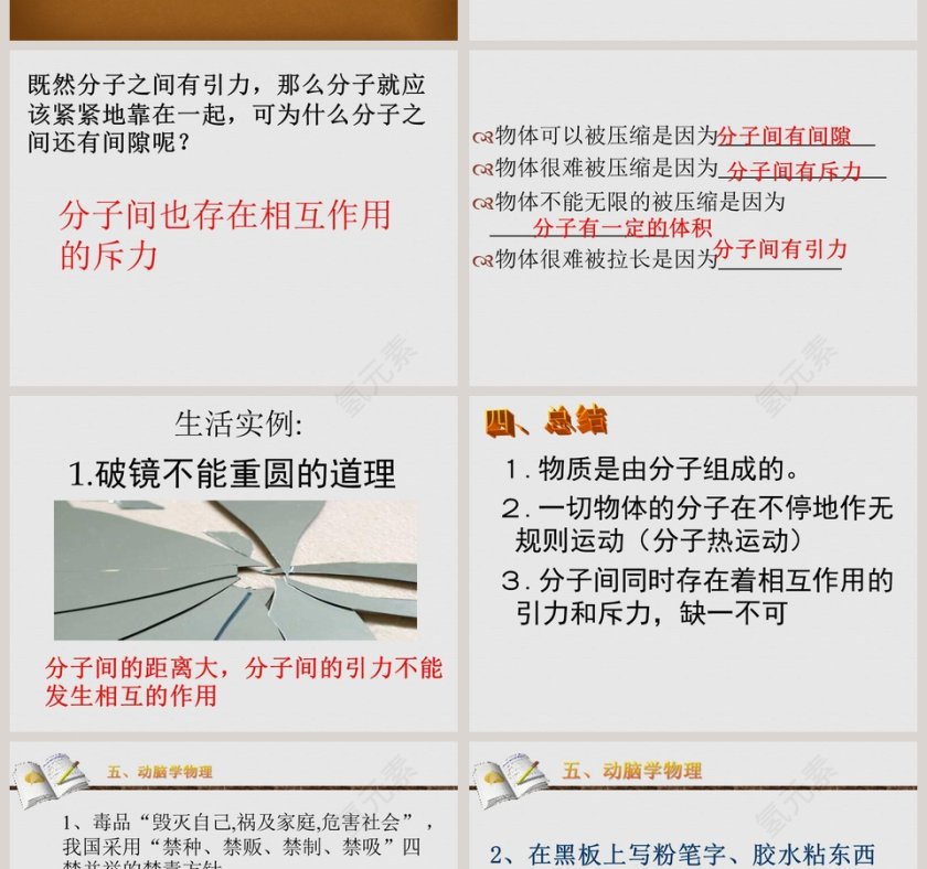 分子热运动-第十九章 热和能教学ppt课件第6张
