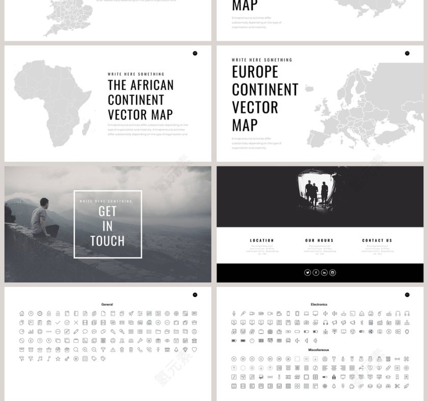 欧美极简PPT创意欧美杂志风创业书PPT模板 第10张