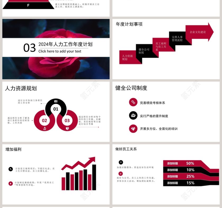 简约风人事部年终总结计划PPT模板第4张