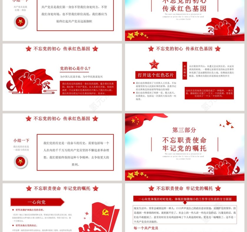 从党史中读懂共产党人的初心建党100周年专题教育PPT模板第3张