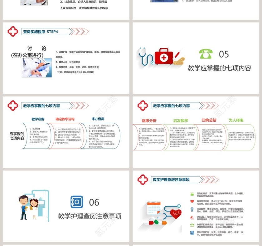 简约时尚风格护理查房PPT第4张