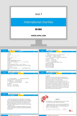 International charities-Unit 7教学ppt课件