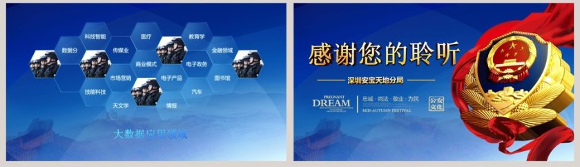 蓝色创意大气公安警察第8张