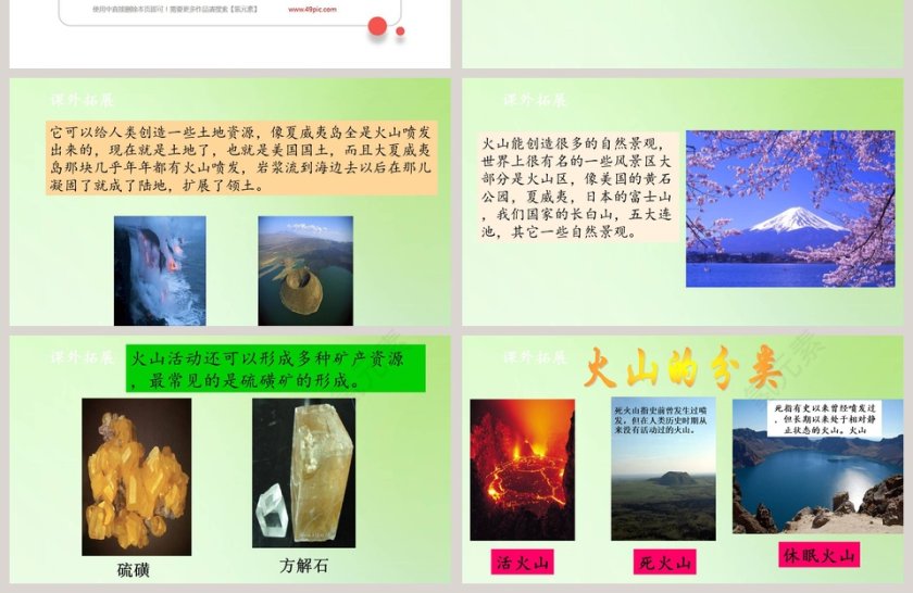 火山喷发大象版科学五年级上册PPT模板第4张