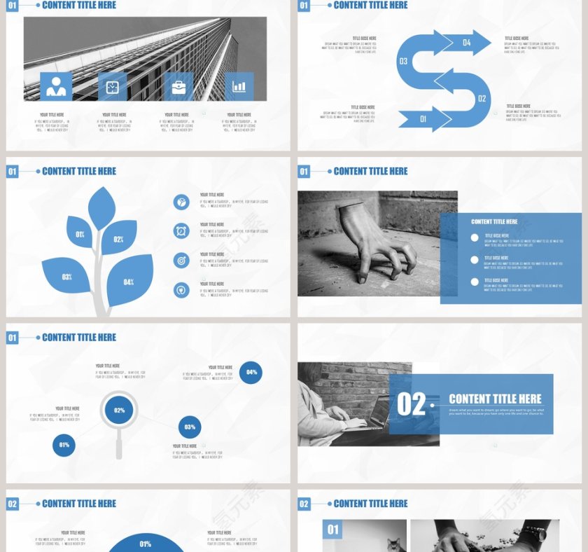 简约大气工作汇报欧美风极简约PPT模板第2张