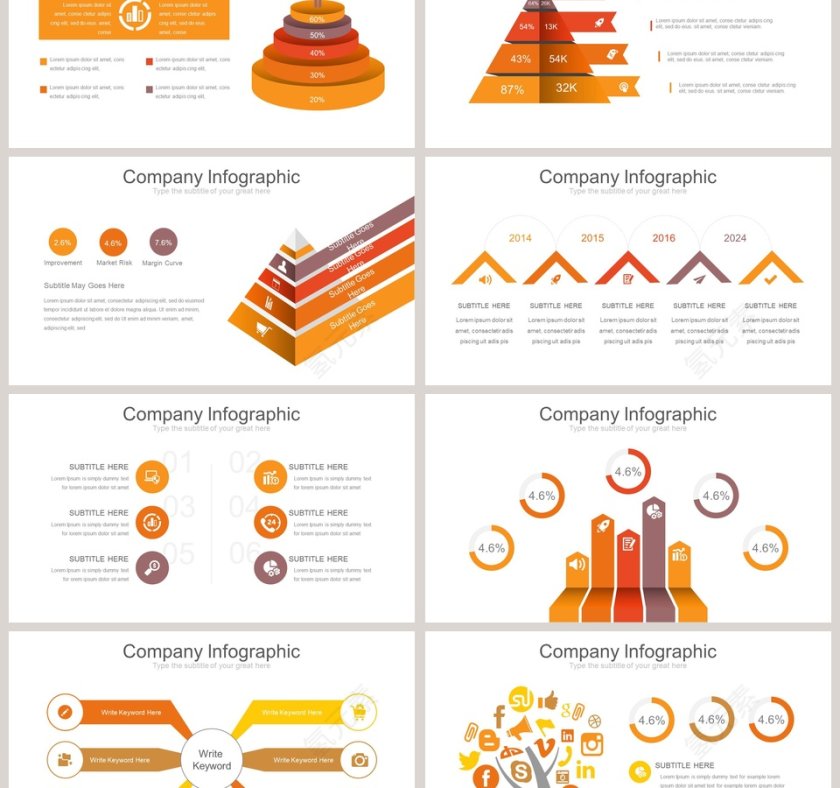 并列关系可视化图表集第6张