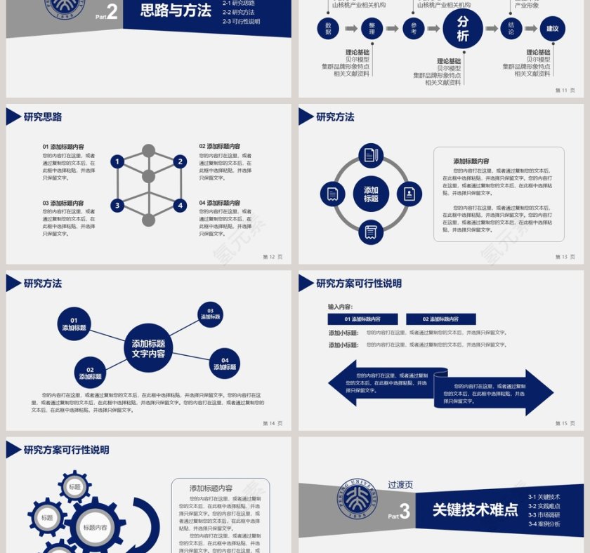 毕业论文答辩模板开题报告PPT第3张