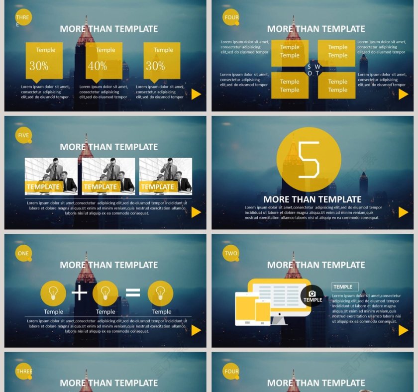 大气泡泡设计商业计划书PPT模板第5张