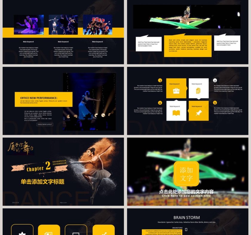 舞蹈艺术主题宣传策划PPT模板第2张