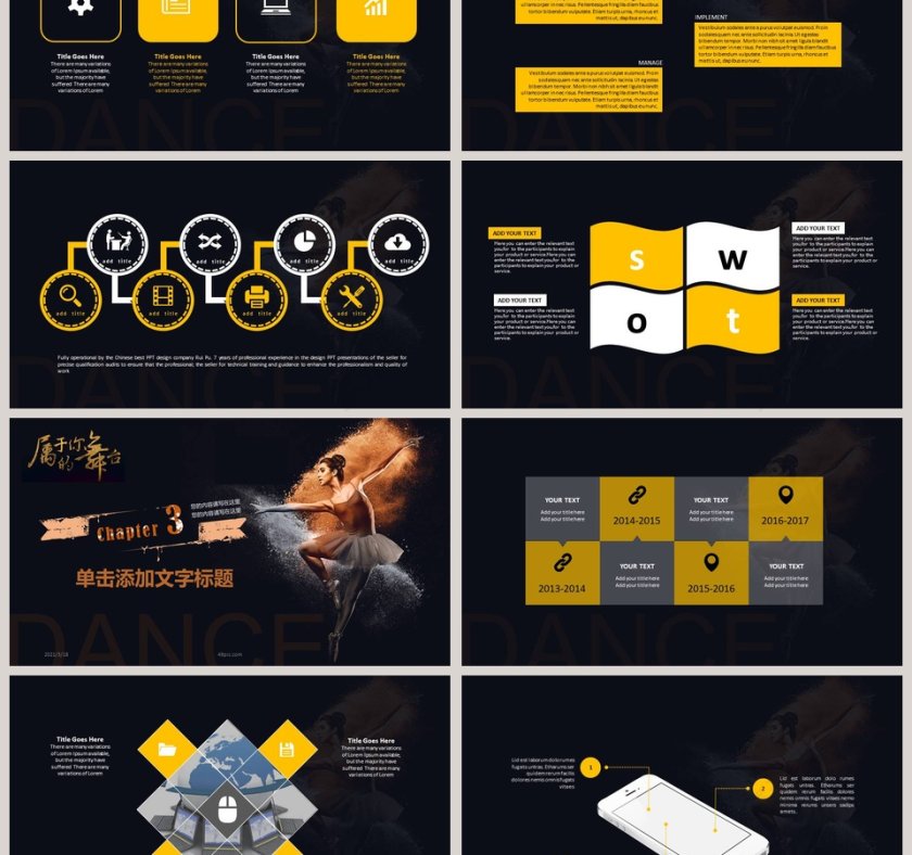 舞蹈艺术主题宣传策划PPT模板第3张