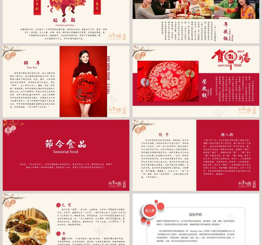 春节习俗传统文化欢乐中国年PPT第3张