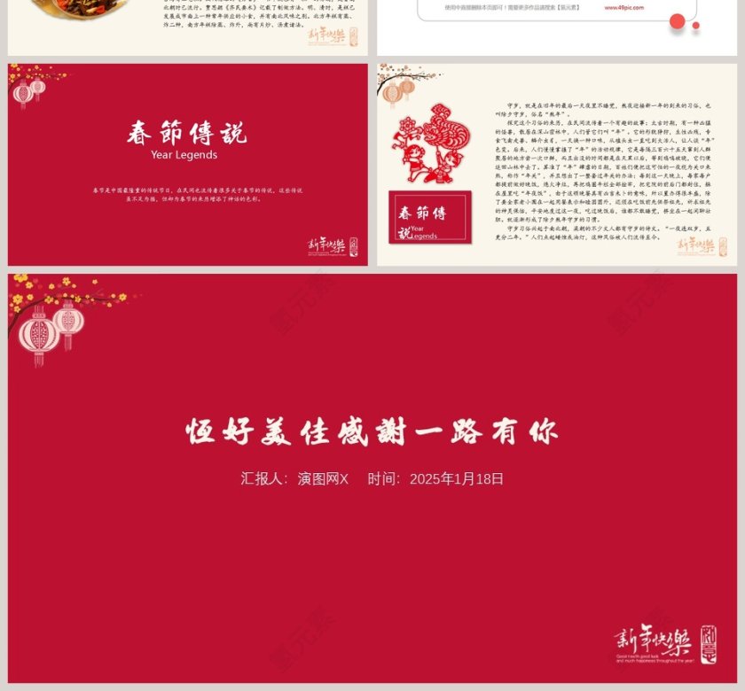 春节习俗传统文化欢乐中国年PPT第4张