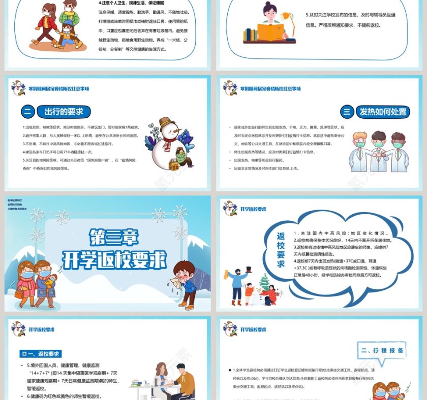 冬季疫情防控寒假疫情防控指南主题班会PPT模板第3张