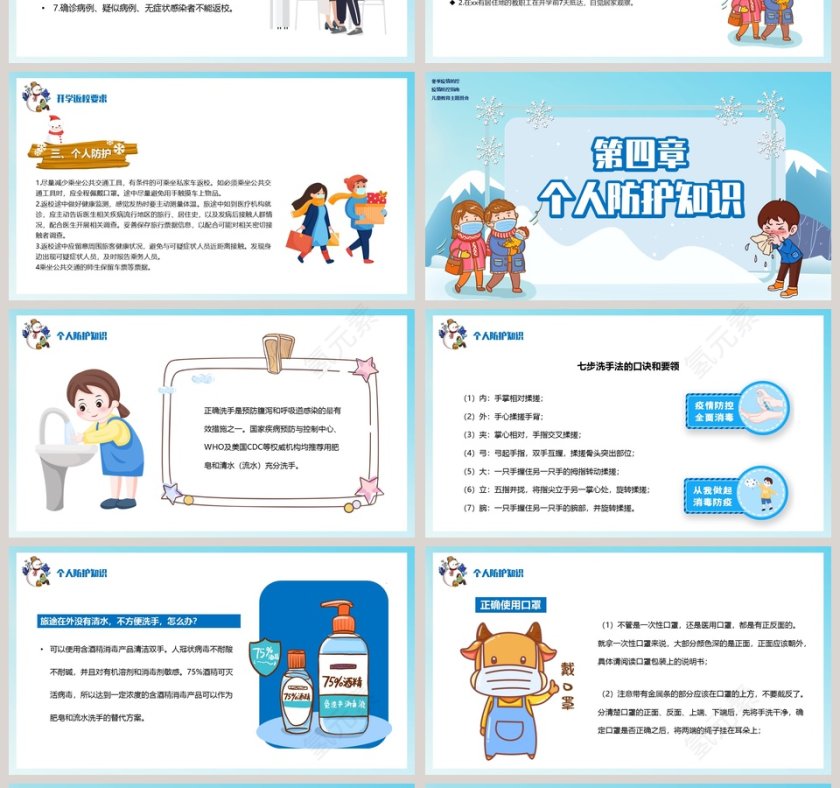 冬季疫情防控寒假疫情防控指南主题班会PPT模板第4张