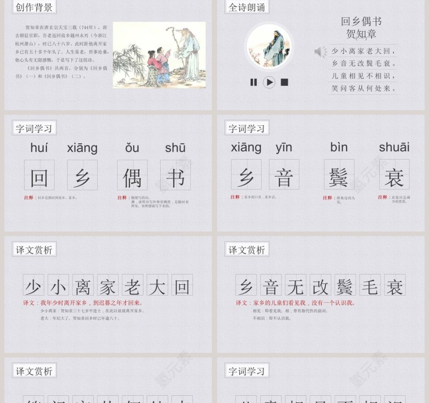 古文课件回乡偶书ppt第2张