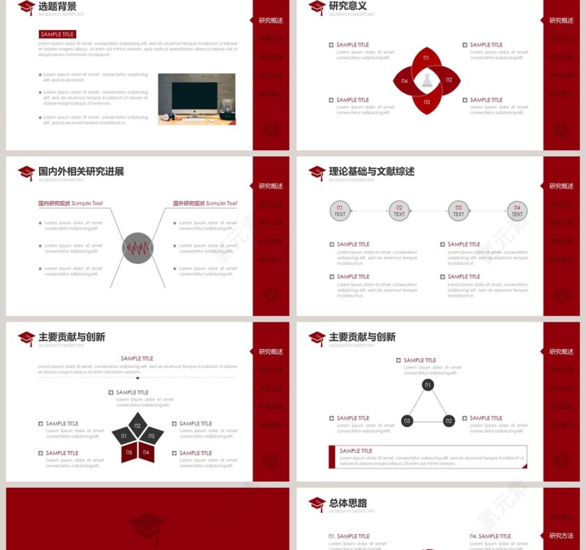 简洁实用毕业论文答辩通用PPT模板第2张