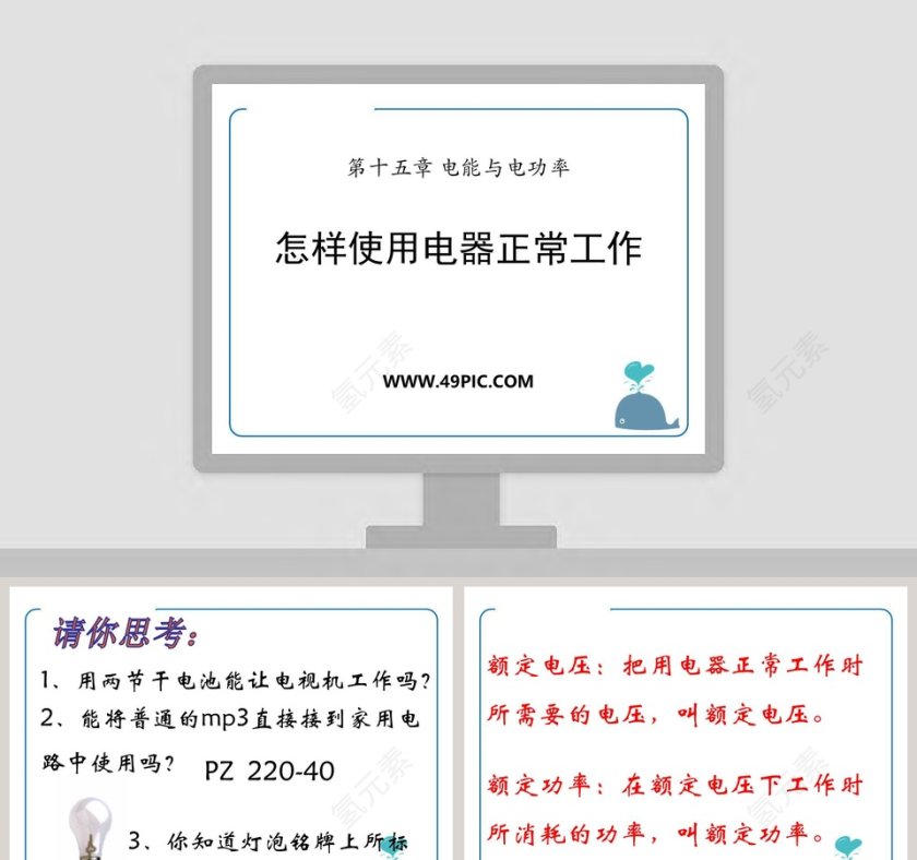 使用PPT模板制作说明书：怎样使用电器正常工作的教程第1张