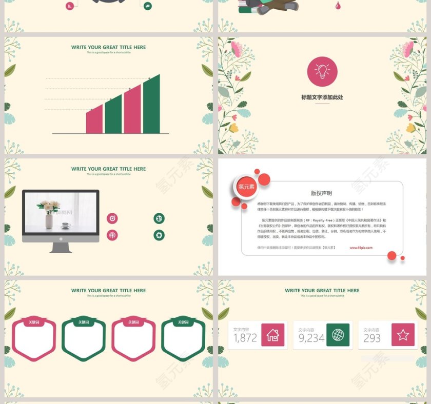 黄色清新简约述职报告PPT第4张