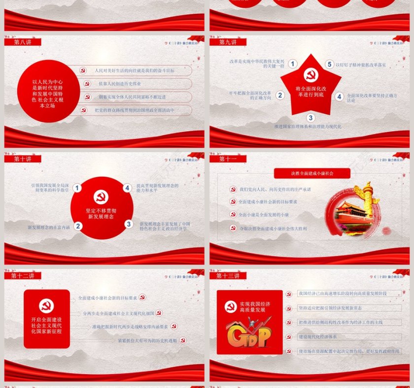 党政党课习近平新时代中国特色社会主义思想三十讲党课党建ppt第4张