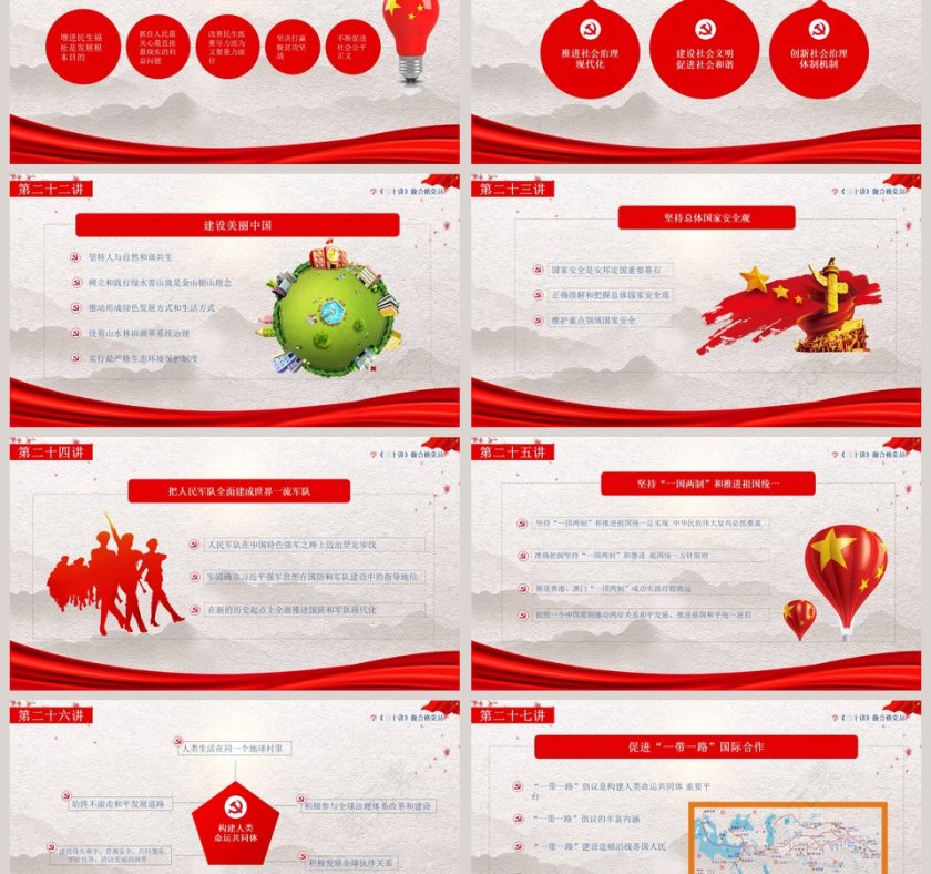 党政党课习近平新时代中国特色社会主义思想三十讲党课党建ppt第6张
