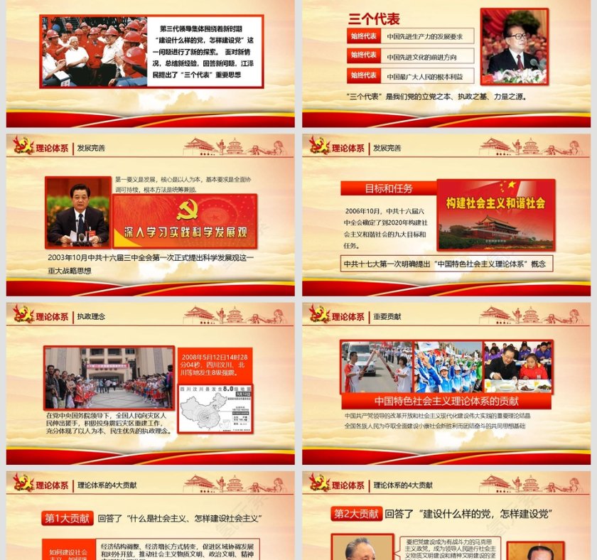 党的光辉历程中国共产党党史学习教育PPT模板第9张