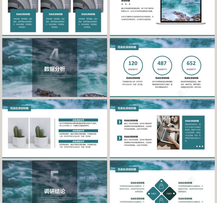 系统大气市场调研报告PPT模板第3张