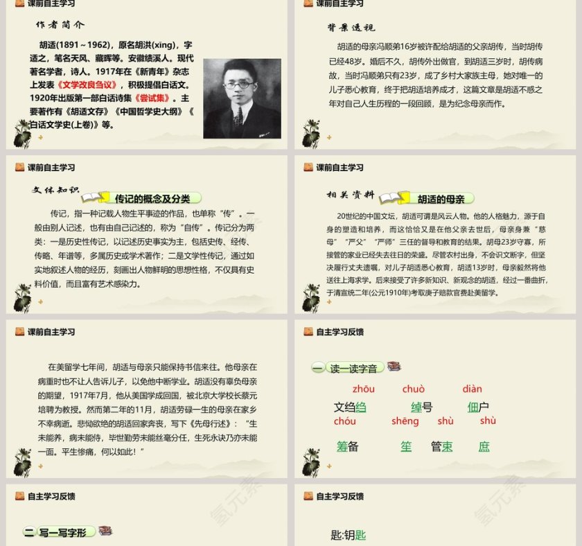 八年级语文上册回忆我的母亲语文课件PPT第2张