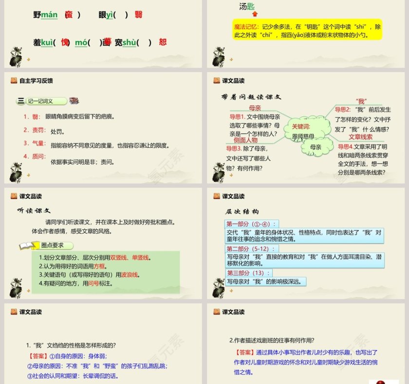 八年级语文上册回忆我的母亲语文课件PPT第3张